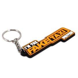 Streetculture Fake Taxi Driver - PVC Rubber Keyring - Car Vehicle Tuning Car JDM Tuning Motorsport Performance Drift Racing, multicoloured