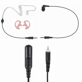 WODASEN Two-Way Radio Walkie Talkie Earpiece with Mic Acoustic Tube Headset Quick Disconnect 3.5mm AUX Plug Replacement in-Ear Ear Piece for CLP1010e CLP1080e CLP446e CLPe Series (2-CLPE-2.5MM)