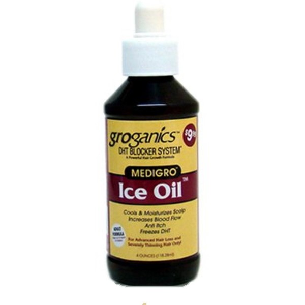 Groganics DHT Ice Oil Scalp Moisturizer, 4 oz (Pack of 4)