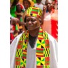 African Kente Pattern Hats Scarf Kufi Hat Ankara Print Cap