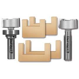 Infinity Cutting Tools 1/2" Shank, Dado Router Bit, 3/4" C.D. x 3/8" C.H.| Carbide Tip | Heavy-Duty | for Handheld Or Table Mounted Wood Router