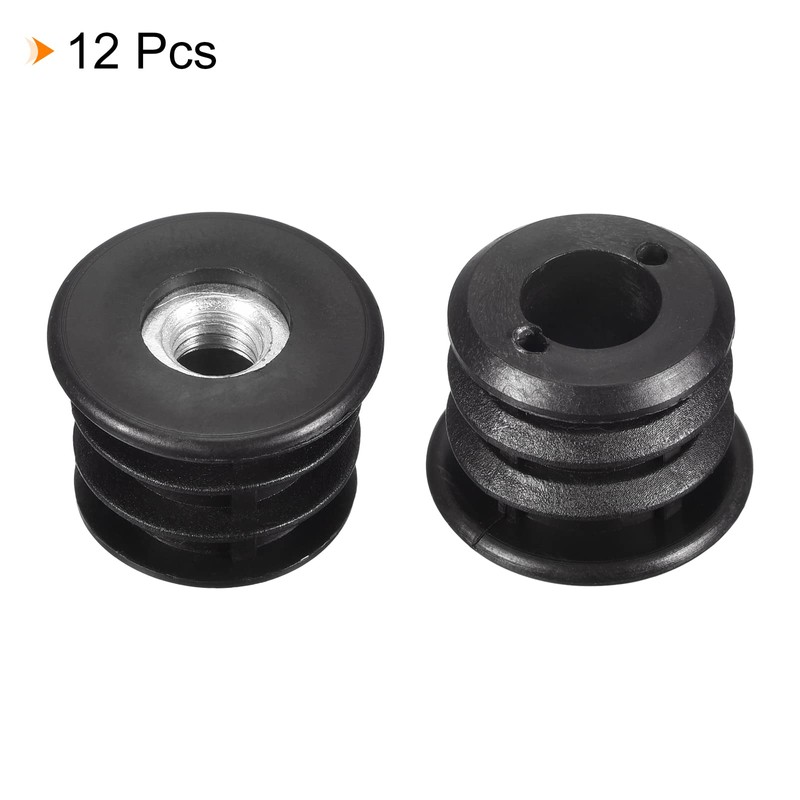 sourcing map 12Pcs Inserts for Round Tubes with M8 Thread,