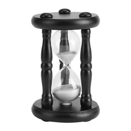 15 Minutes Wooden Sand Glass Timer Clock Hourglass Toy Home Office Desktop Decor Gift (White)