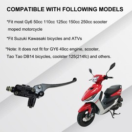 Vanlison Right Front Hand Brake Master Cylinder with 8mm Mirror Hole Compatible with GY6 50cc 125cc 150cc 250cc Scooter Moped ATV Dirt Pit Bike
