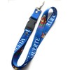 Black Santa Muerte Keychain Lanyard (Blue)