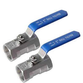 Ball Valve, Female Thread, 304 Stainless Steel Ball Valve, Manual Shut-off Valve, Ball Valve, for Water, Oil (1 - 2 Pack)