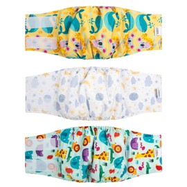 CuteBone Dog Diapers Male Medium for Puppy Potty Training, Comfortable&Leakproof, 3 Pack, DM09M