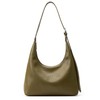 KALIDI Crescent Tote Bag, Women Underarm Handbag Vegan Leather Zipper