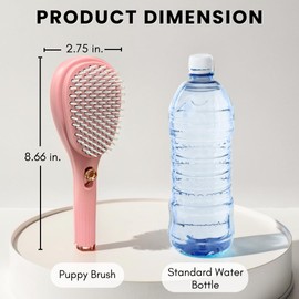 FERMALIFE - Puppy Brush for Small Dogs - Soft Dog Brush for Yorkies, Maltipoos & Shih Tzus - Gentle Grooming Tool for Easy Pet Hair Removal - Compact & Travel-Friendly Design (White)