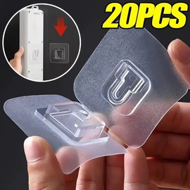 Closiq Adhesive Wall Hooks Heavy Duty – Heavy Duty Waterproof Transparent Utility Hangers