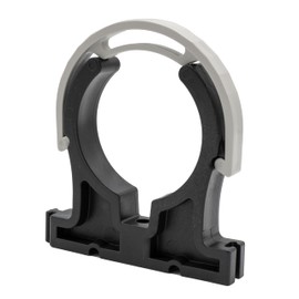 Baumaxxe 10 x PVC Pipe Clamps 75 mm I Pipe Clamp with Locking Bracket and Screw Hole I Pipe Clamp Plastic Black I for Pool Piping Pressure and Suction Line I bm050