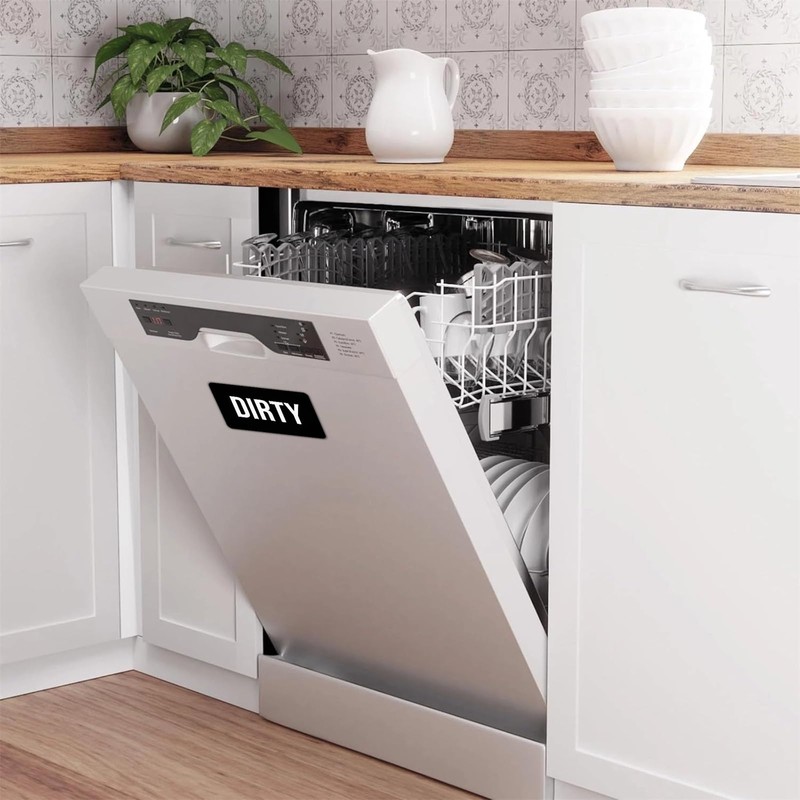 Dishwasher Magnet Clean Dirty Sign, Double-Sided Dirty Clean Magnet for