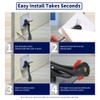 HOME&I Adhesive Kick Down Door Stopper,No Drilling Large Self Adhesive