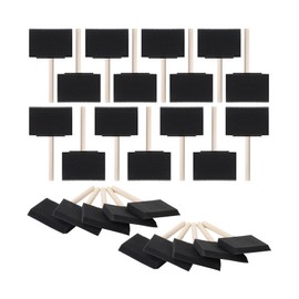 Bates- Foam Paint Brushes, 4 Inch, 25 Pack, Black Foam Brushes for Painting with Lightweight Wooden Handles