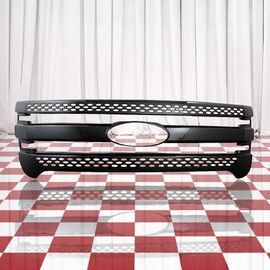 Brighter Design Black Rectangular Horizontal Bar/Mesh Grille Overlay for Ford Explorer 2011-2015