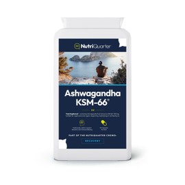 NutriQuarter Ashwagandha KSM-66® 500mg – 90 Vegan Capsules – Full-Spectrum Root Extract