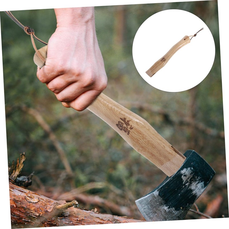 CAXUSD Wooden Camping Axe Handle Ergonomic Heavy Duty Grip for