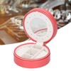 Round Portable Jewelry Box Organizer Display Storage Case for Rings