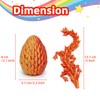 Flavery 4 Pack 3D Printed Dragon in Egg - Mini