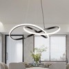 Viruhaka Modern LED Pendant Light Fixture,Black Contemporary Ceiling Hanging Fixture