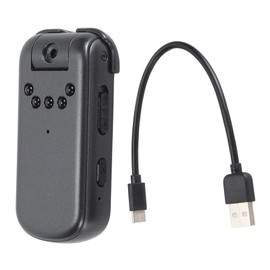 WiFi Wearable Camera 1080P Night Vision Motion Detection Portable Back Clip Video Recorder for Law Enforcement Sports 64GB