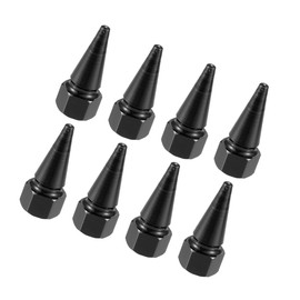 Motoforti 8pcs Black Car Spike Wheel Tyre Tire Valve Air Stem Cap Cover Long-lasting
