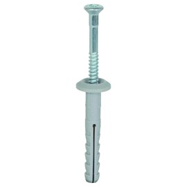 Fischer 048795 6 x 40/7 mm N-P Hammer Fix Nail Screw with Plug - Zinc (100-Piece)