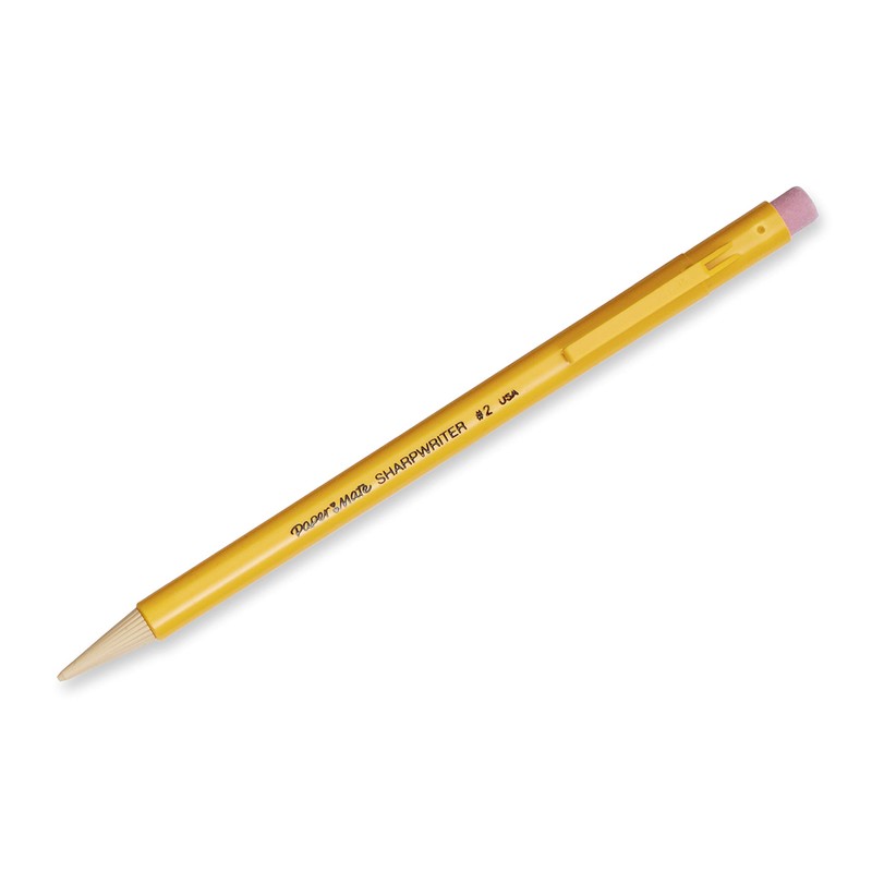 Paper Mate SharpWriter Mechanical Pencils, 0.7mm, HB #2, Yellow, 12