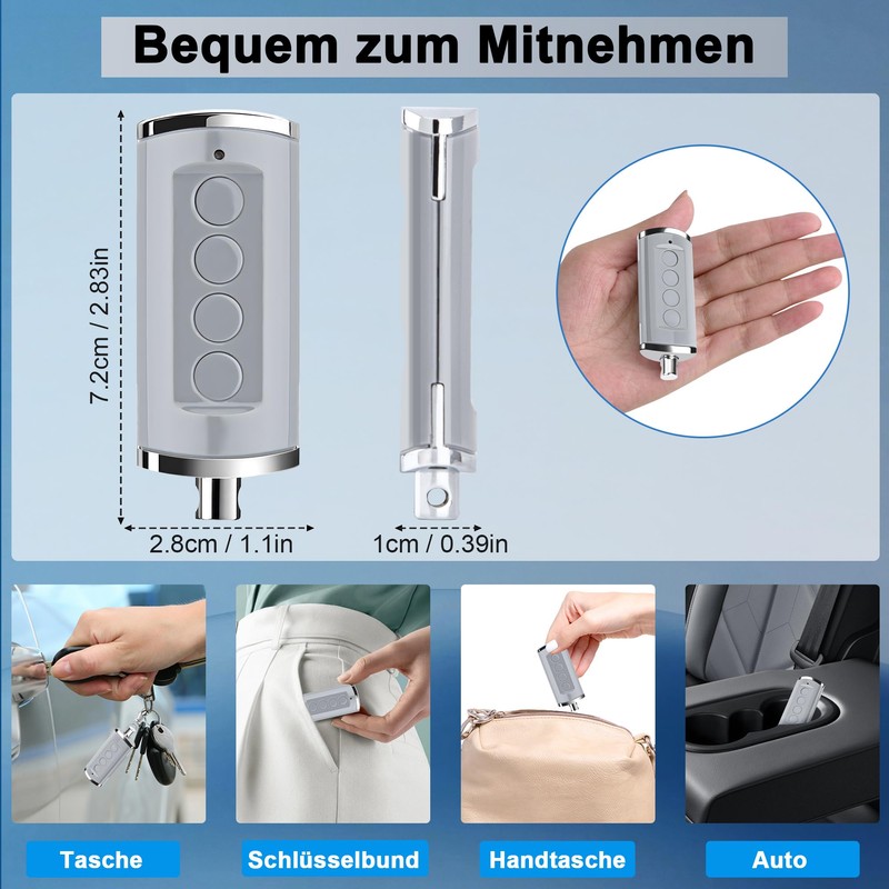 868,3 Garagentoröffner Handsender für Hörmann HSM4-868, 4 Taste Festcode handsender
