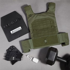 EVERLIT Adjustable Weighted Vest 14 Lbs/ 20 Lbs, Weight Included, for Body Weight Training Fitness Workout Running for Men Women (OD Green, 18 Lbs)