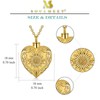 SOULMEET Urn Necklaces for Ashes Sterling Silver Plated Gold Sunflower