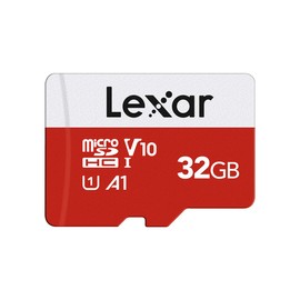 Lexar Micro SD Card 32 GB, Micro SD Memory Card with SD Adapter, Up to 100 MB/s Read Speed, UHS-I, U1, A1, V10, C10, 4K UHD microSDHC Memory Card