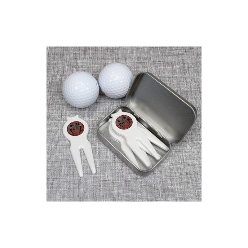 Azeeda 'Viking Portrait' Golf Divot Tool/Repair Fork Gift Set (GO00071682)
