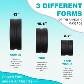 Furnhome Back Roller - Back Wheel for Deep Tissue Massage,Yoga Wheel for Back Pain & Stretching- Comfy Deep Tissue Massage Roller (3-Pack)