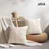AELS 16x16 Decorative Farmhouse Linen Throw Pillow Covers, Boho Textured