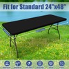 Moosfor Spandex 4 Foot Rectangle Table Cloth, Elastic Fitted Tablecloths