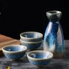 DOITOOL Sake Bottle Japanese Sake Set Ceramic Pot Japanese Cup