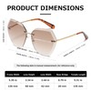 kimorn Sunglasses For Women Oversized Rimless Diamond Cutting Lens Classic