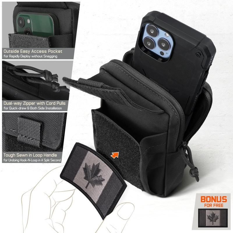 LIVANS Tactical Backpack Accessories Pouch, Molle Accessories Shoulder Strap Attachment