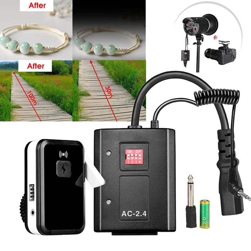 Wireless Remote Control Flash Trigger Set, 16-Channel Studio Light Shutter