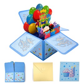 Yharnamite 3D Happy Birthday Card, Pop Up Greeting Card with Blank Card and Envelope, Adults and Kids Funny Birthday Card for Men and Women All Ages