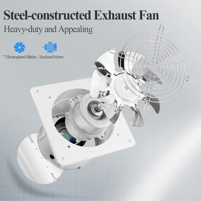 WiseWater 6 Inch Exhaust Fan, 353 CFM Extractor Fan with