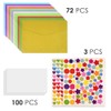 GLOBALDREAM Mini Envelopes, Pack of 72 Mini Envelopes, 100 Pieces