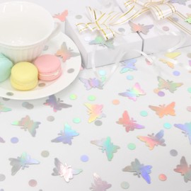 Blopee Butterfly Confetti, Iridescent Butterfly Confetti for Butterfly Birthday Decorations, 300 PCS Glitter Holographic Butterfly Baby Shower Confetti for Butterfly Baby Shower Decorations