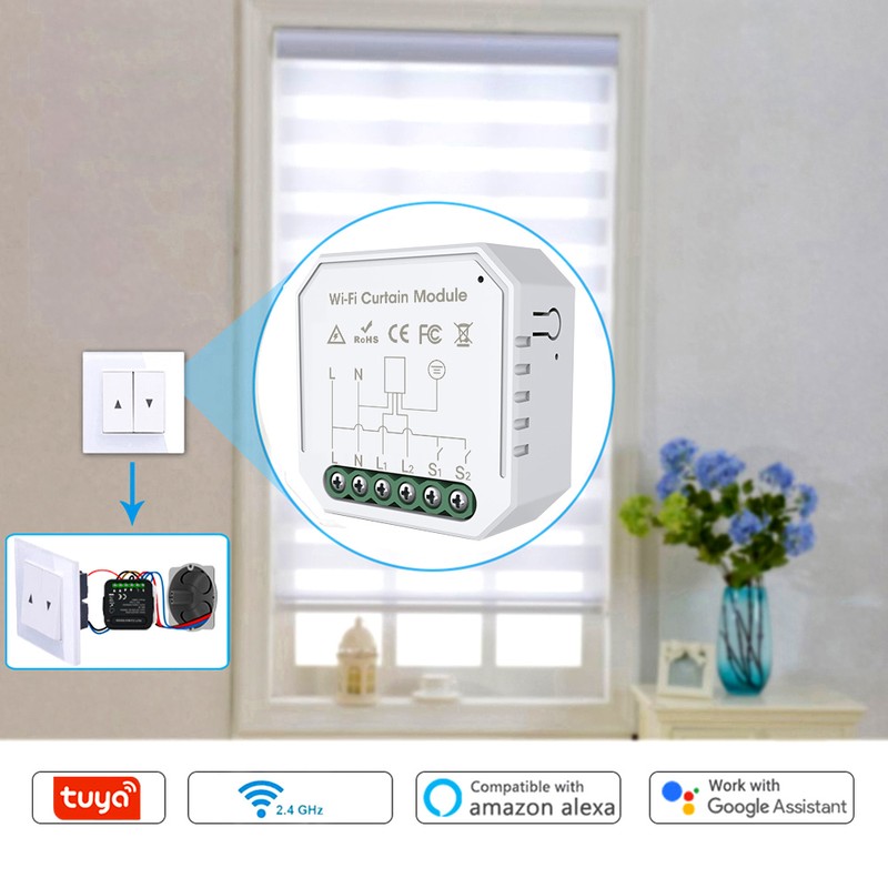 Tuya WiFi Intelligent Curtain Switch Module Home Curtain Modification Module