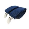 Men's fully adjustable Clip on Braces/Suspenders, 3.5cm - Navy Blue