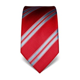 Vincenzo Boretti Men's Tie Pure Silk Striped Elegant Men's Design Tied to Shirt with Suit for Business Wedding 8 cm Narrow Width -