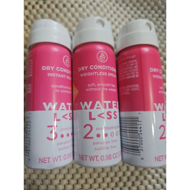 Waterless 3 packs WATERLESS Weightless Smooth Dry Conditioner 0.98 Oz.