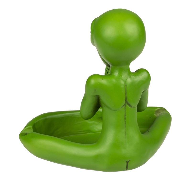 MIK Funshopping Alien Ashtray, Smoking Ashtray (Alien in Yoga Pose)