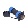 IP68 Waterproof Power Connector Male Female Square 4 Hole Aviation
